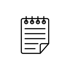 Poster - Notebook outline icons, minimalist vector illustration ,simple transparent graphic element .Isolated on white background