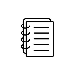 Poster - Notebook outline icons, minimalist vector illustration ,simple transparent graphic element .Isolated on white background