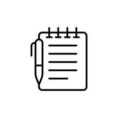 Poster - Notebook outline icons, minimalist vector illustration ,simple transparent graphic element .Isolated on white background