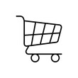 © Upnowgraphic Studio - Shopping cart outline icons, minimalist vector illustration ,simple transparent graphic element .Isolated on white background
