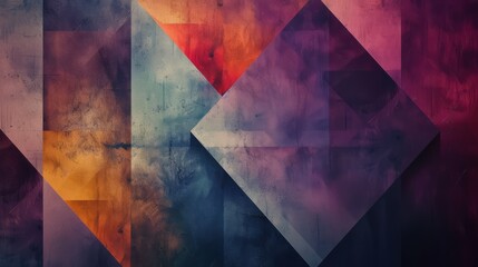 Wall Mural - abstract colorful background with geometrical triangles glass semi transparent shapes. texture wallp