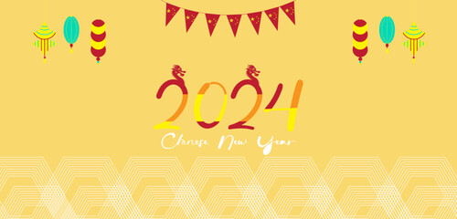Wall Mural - 2024 Chinese New Year wallpapers and backgrounds you can download and use on your smartphone, tablet, or computer.