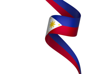 Philippines flag element design national independence day banner ribbon png
