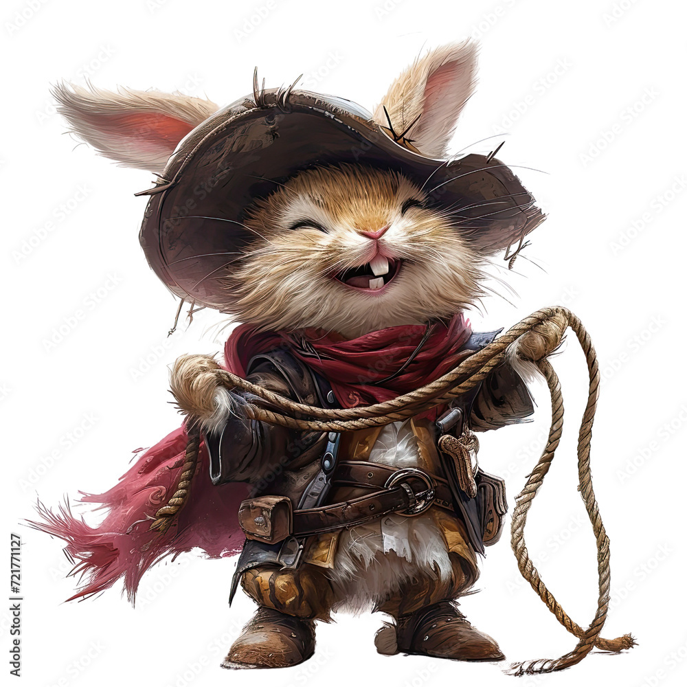 Watercolor Cowboy Bunny Clipart, Western Rabbit PNG, Bunny Cowboy ...