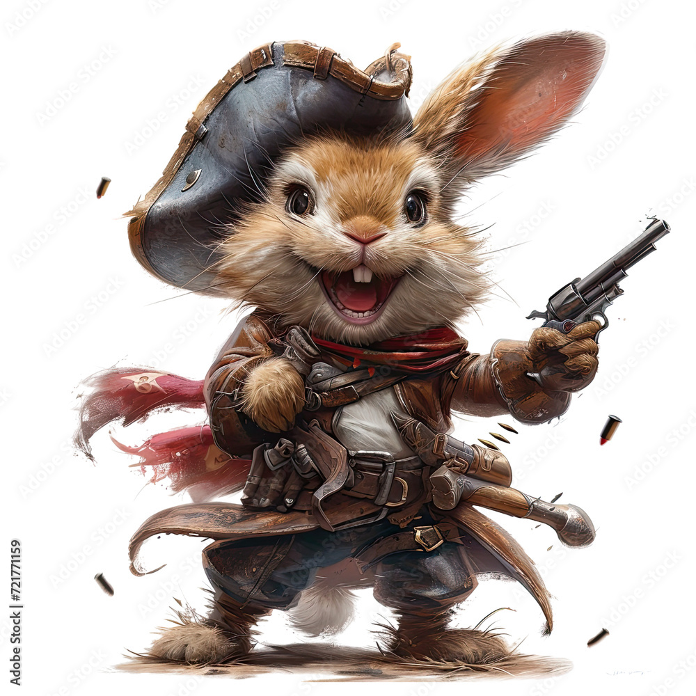 Watercolor Cowboy Bunny Clipart, Western Rabbit PNG, Bunny Cowboy ...