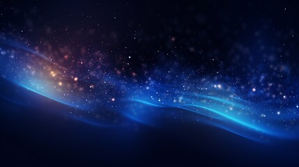 Ethereal cosmic light waves swirling across a star-filled dark space.