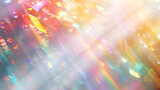 Fototapeta Tęcza - 虹色に輝く光のレンズフレアアート背景