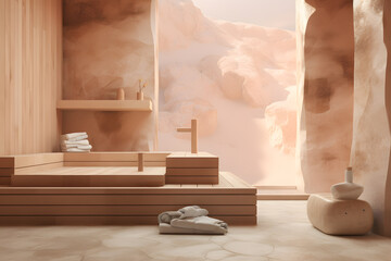 Wall Mural - sauna spa room