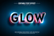 Glow 3D editable text effect template