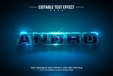 Fototapeta Kosmos - Andro 3D editable text effect template