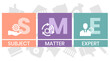 SME - Subject matter expert acronym stock illustration Infographic, Business, Icons