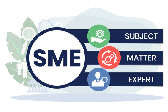 SME - Subject matter expert acronym stock illustration Infographic, Business, Icons