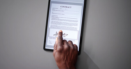 Poster - Digital Signature On Contract Document Online