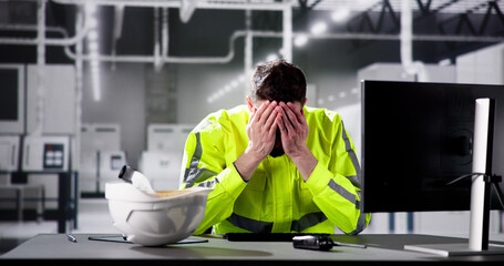 Poster - Shocked Engineer In Automated Semiconductor Assembly Line