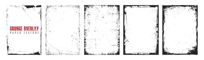 Grunge overlay paper texture with torn or ripped edges for social media background. Grungy frame or pattern art with paint brush stroke or ink splash. Dirty vintage overlay effect for business banner.