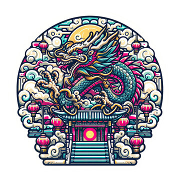 Dragon Image, Logo, Icon and symbol in Chinese culture