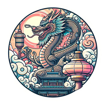 Dragon Image, Logo, Icon and symbol in Chinese culture