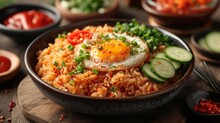 Image Of Indonesian Nasi Goreng Dish Generative AI