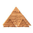 Pyramids of giza isolated on transparent and white background. Ideal for use in advertising. Generative ai