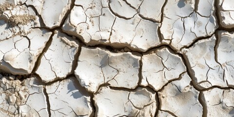 Dry cracked ground texture, close up