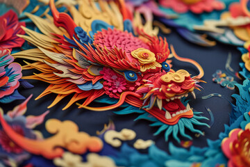 Wall Mural - Chinese new year dragon. Year of the dragon celebration