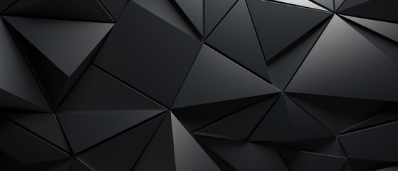 Composition with black geometric shapes, abstract background