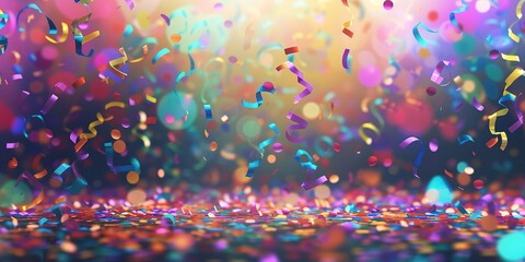 Rio carnival bokeh background birthday cologne AI art colorful carnival abstract Generative party Colorful illustration Illustration confetti art confetti post Art background front painting canvas.