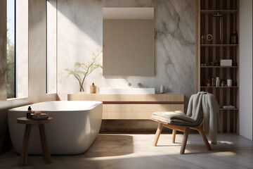 Wall Mural - A contemporary bathroom