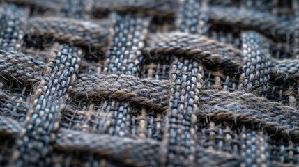 Fototapete - Vibrant threads intertwine in a textured fabric, creating a mesmerizing pattern that speaks of skilled knitting and the beauty of textile art