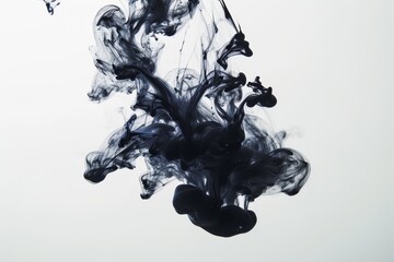 Aufkleber - A mesmerizing depiction of the infinite possibilities found within the fluid art of sketching, as a deep black ink dissolves into a serene sky-like canvas