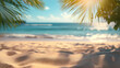 a beautiful tropical beach with palm trees, beautiful warm light