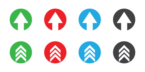 Poster - vector set of arrows in colorful circle on transparent background