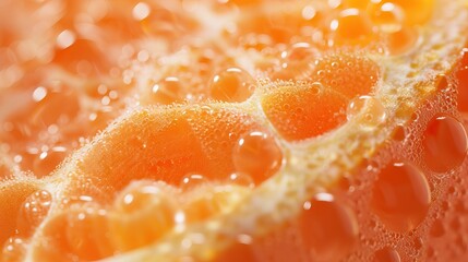 Wall Mural - Citrus fruit with foam texture macro in each fuzz color abstract background - AI Generated Abstract Art