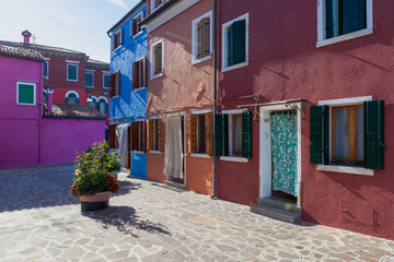 Wall Mural - Colourful Houses In Burano, Venetian Lagoon, Italy