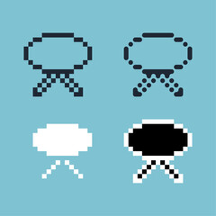 Poster - Pixel art outline sets icon of table variation color.table icon on pixelated style. 8bits perfect for game asset or design asset element for your game design. Simple pixel art icon asset.