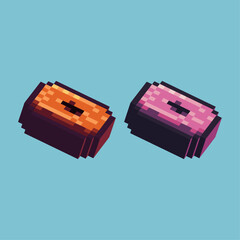 Poster - Isometric Pixel art 3d of sofa icon for items asset. sofa icon on pixelated style.8bits perfect for game asset or design asset element for your game design asset.