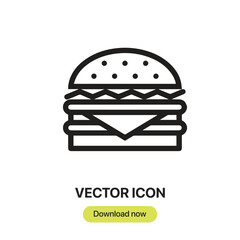 Poster - Hamburger icon vector. Linear-style sign for mobile concept and web design. Hamburger symbol illustration. Pixel vector graphics - Vector.	