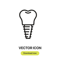 Aufkleber - Tooth icon vector. Linear-style sign for mobile concept and web design. Tooth symbol illustration. Pixel vector graphics - Vector.	