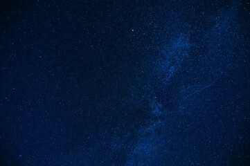 Wall Mural - night starry sky with stars, milky way and galaxies on the background