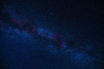Wall Mural - night starry sky with stars, milky way and galaxies on the background