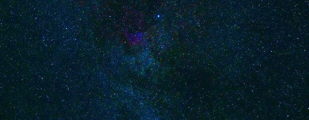 Wall Mural - panorama of the starry sky at night with stars and the milky way with galaxies
