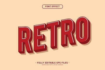 Wall Mural - red bold vintage typography text effect