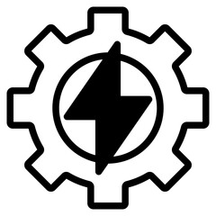 Wall Mural - gear with lightning