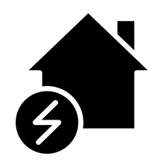 Wall Mural - house with lightning bolt icon