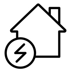 Wall Mural - house with lightning bolt icon