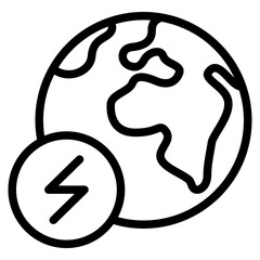 Sticker - earth with energy