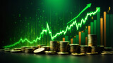 Fototapeta  - Zielony Trend na Rynku Finansowym
