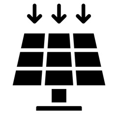 Wall Mural - solar panels icon, Sun energy icon.