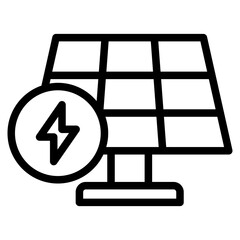 Sticker - solar panels icon, Sun energy icon.