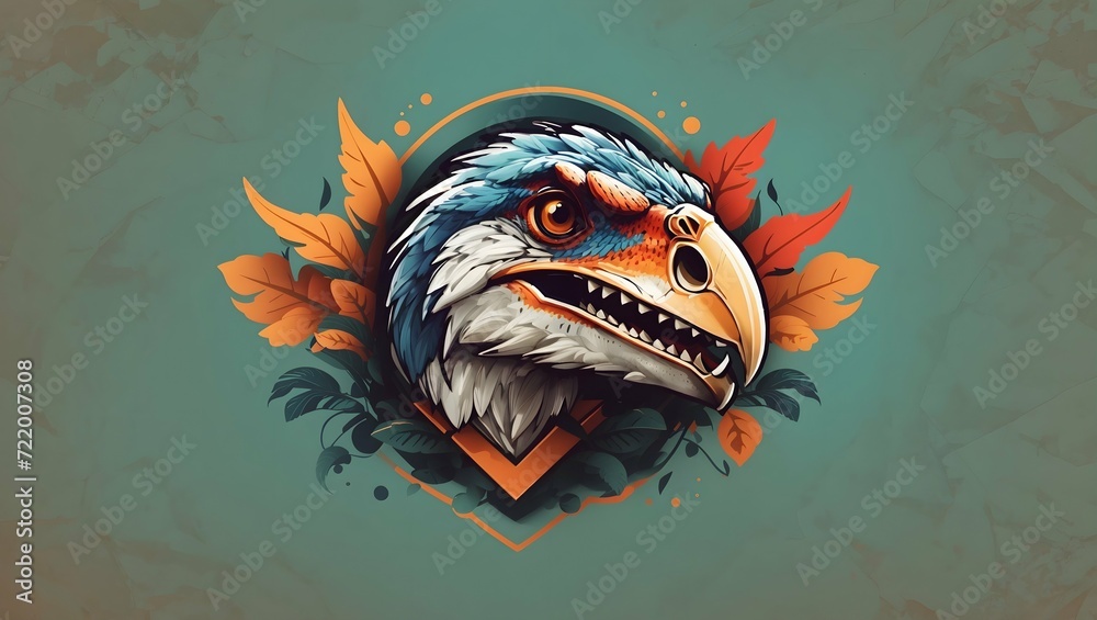 Two Raptors Cute cute raptor wallpapers design Stock Illustration | Adobe Stock
